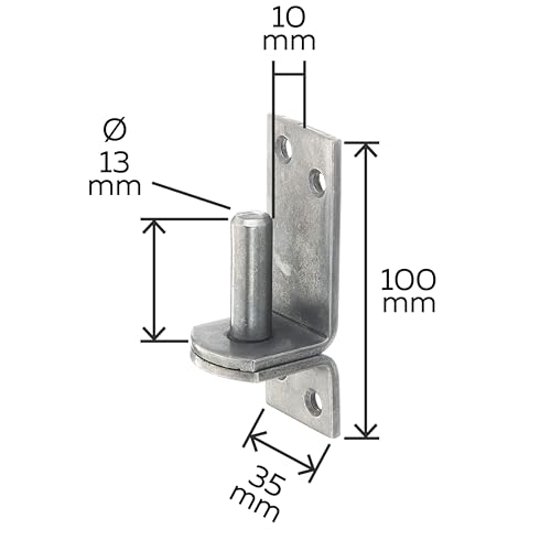 Alberts 318215 Kloben auf Platte | in den Ausführungen mit DI oder DII-Haken | Edelstahl | Dornmaß Ø13 mm | Platte 100 x 35 mm