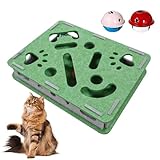 Scatola Per Lime Per Unghie Gatti, Scatola Di Arricchimento Interattiva Per Puzzle Antigraffio Di Gatto Con 2 Campanelli, Divertente Graffiatore Per Lime Per Unghie Gattini In Feltro, Novità Puzzle