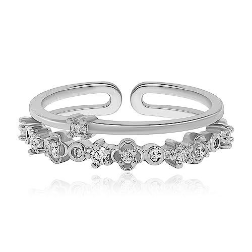 Bagues doubles superposables en argent sterling Meissa pour illuminer vos tenues