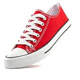Womens Canvas Sneakers Low Top and High Top Canvas Shoes Lace-up Classic Casual Shoes Comfortable Wa