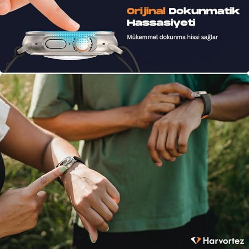 HARVORTEZ Apple Watch Ultra 2, Ultra 49mm ile Uyumlu, 49mm Ekran Koruyucu, Kolay Hizalama Çerçevesi ile Kurulum, Su Geçirmez, UHD Temperli Cam, Watch Screen Protector, (Otomatik Hizalama Aparatlı) - Görsel 7