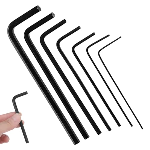 JUGUTA 7Pcs 0.7Mm-3Mm Mini Chiave A Brugola Chiave Set - Set Di Strumenti Per Lavori Raffinati - Mini Chiavi Esagonali(Nero)