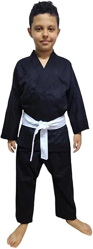 Kimono Liso Infantil Brim Reforçado Acompanha Faixa Branca