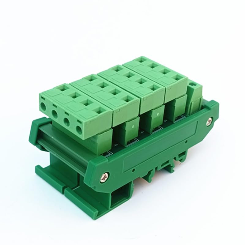 Slim DIN Rail Mount 10A/300V 5x4 Position Pluggable Screw Terminal Block Distribution Module.