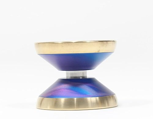 Miniatura 3 de yoyofriends Mini yoyó colibrí - YoYo bi-metal de tamaño inferior (azulpúrpuraplateado lavado ácido con anillos de latón)