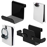 Cosmos Set of 2 Hanger Hook for Holding Hard Drive & Headphone/Controller - Hard Drive Holder Organizer, Headphone/Controller Stand Hanger Holder Compatible with PS5 Console (Acrylic - Black)
