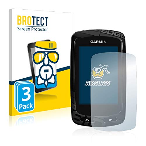 BROTECT Protector Pantalla Cristal Compatible con Garmin Edge 810 Protector Pantalla Vidrio (3 Unidades) - Dureza Extrema, Anti-Huellas, AirGlass