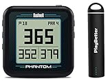 Bushnell Phantom (Black) Power Bundle with PlayBetter Portable USB Charger (2200mAh) | Handheld Golf GPS, Built-in Golf Cart Magnet, 35,000+ Pre-Loaded Courses, Compact & Lightweight
