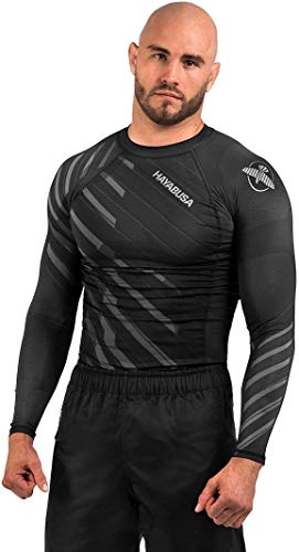 Hayabusa Metaru Long Sleeve Jiu Jitsu Rashguard - Grey, Small