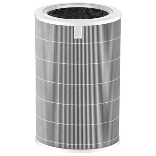 4 Pro Filtro di ricambio per Xiaomi Smart Air Purifier 4 Pro, ricambio 3 in 1 H13 HEPA e filtro dell'aria a carbone attivo ad alta efficienza – grigio