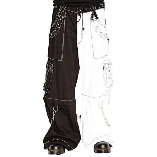 Gothic Bondage Men’s Pant Alternative Punk Rock White Emo Trouser Pant Shorts (4X, 4X)