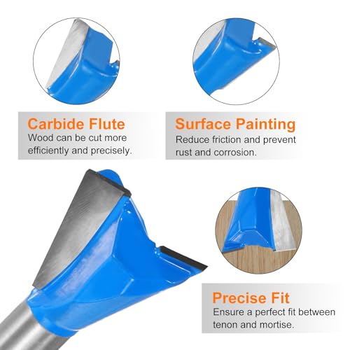 QUARKZMAN 2 Stück Dovetail-Fräser 1-1/4 Durchmesser 1/2 Schaft Wolframkarbid 14 Grad Dovetail-Gelenk-Bohrer für Box-Schubladen-Schrank-Gelenke Feine Holzbearbeitung