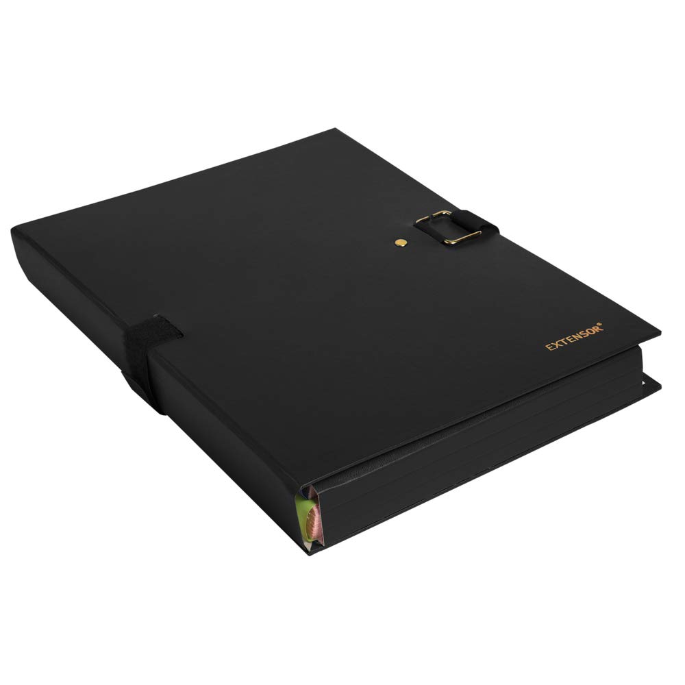Exacompta - Ref. 22001E - 1 Extensor® stretch back folder - 24x32cm - Black