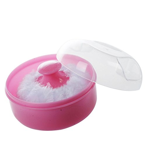 Senmubery Contenedor Estuche Caja De Esponja De Borla De Polvos CosméTico De Cuerpo Cara Suave De Bebé PortáTil Rosado - Imagen 3