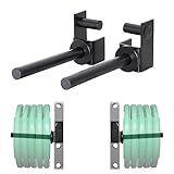 SYL Fitness Power Rack Weight Plate Holders, Fit 2x2' Rack (1' Hole) & 1' Weight Plates