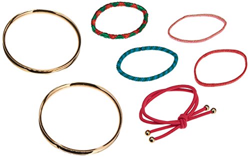 Goody Boutique Hair Tie Bracelets, Skinny Gold, 7 Count