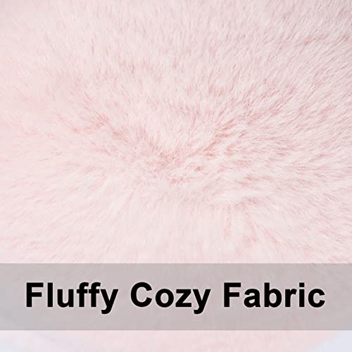 Golden Scute Cute Earmuffs For Girls, Winter Warm Foldable Muffs Fluffy Faux-Fur Ear Muffs With Removable Bow（Cat Baby Pink） #TOP5