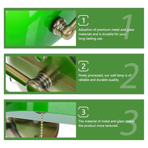 Aplique de pared verde SOIMISS para lograr un ambiente acogedor en el salón y dormitorio 5