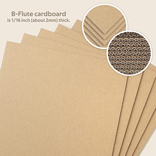 image for Golden State Art, 50 Pack 6x9 Corrugated Cardboard Sheet Flat Cardboar
