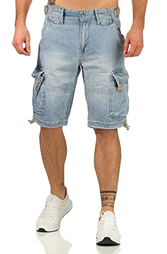 JET LAG Pantaloni Corti Da Uomo 23-951 Denim Lavato
