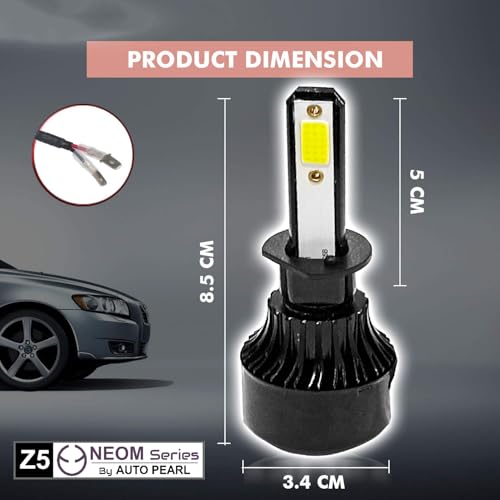 Image of Auto Pearl H1 LED-Headlight Bulb for Car 80W 3500LM 6000K, White (H1 Car LED-Headlights Bulb), Pack of 2