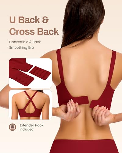 Image of Gailife Deep V Jelly Bras for Women No Underwire Wireless Seamless Push Up Bra Comfort Support Plunge Bralette Full Coverage