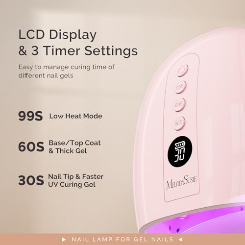Image of MelodySusie Full-Hand Cordless UV LED Nail Lamp P-Plus30GT with Metal Base