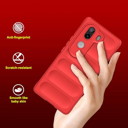 Image of amazon basics Back Case Cover for Vivo V40e 5G | Compatible for Vivo V40e 5G Back Case Cover | Liquid Silicon Magic Case for Vivo V40e 5G with Camera Protection | Red