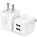 USB Wall Charger,Moallia 2 Pack Dual Port USB Power Adapter Wall Plug Cube Compatible with iPhone Xs/XS Max/XR/X/8 Plus/8/7 Plus/7/6S/6 Plus, iPad Pro Air/Mini and More