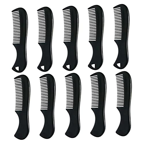 HONMEET 10Pièces Peigne de Barbe et Cheveux Peigne de Poche Antistatique pour Homme Idéal pour Moustache et Coiffure Dégradée Accessoire de Stylisation