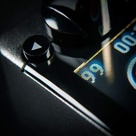 Close-up of the DITTO+ LOOPER display showing the number 99, indicating session storage capacity.