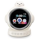 FLYQGGO AI Kids Alarm Clock with ChatGPT - Smart Voice Control Alarm Clock for Toddlers, Ok-to-Wake Sleep Trainer with Night Light, Music & Time Learning, Gift for Boys Girls Ages 3-12