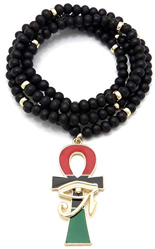 GWOOD Eye of Ra Over Ankh Pendant Necklace