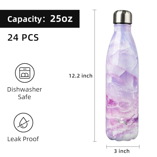 Image of Konokyo 24 Pack 25 oz Insulated Stainless Steel Water Bottle