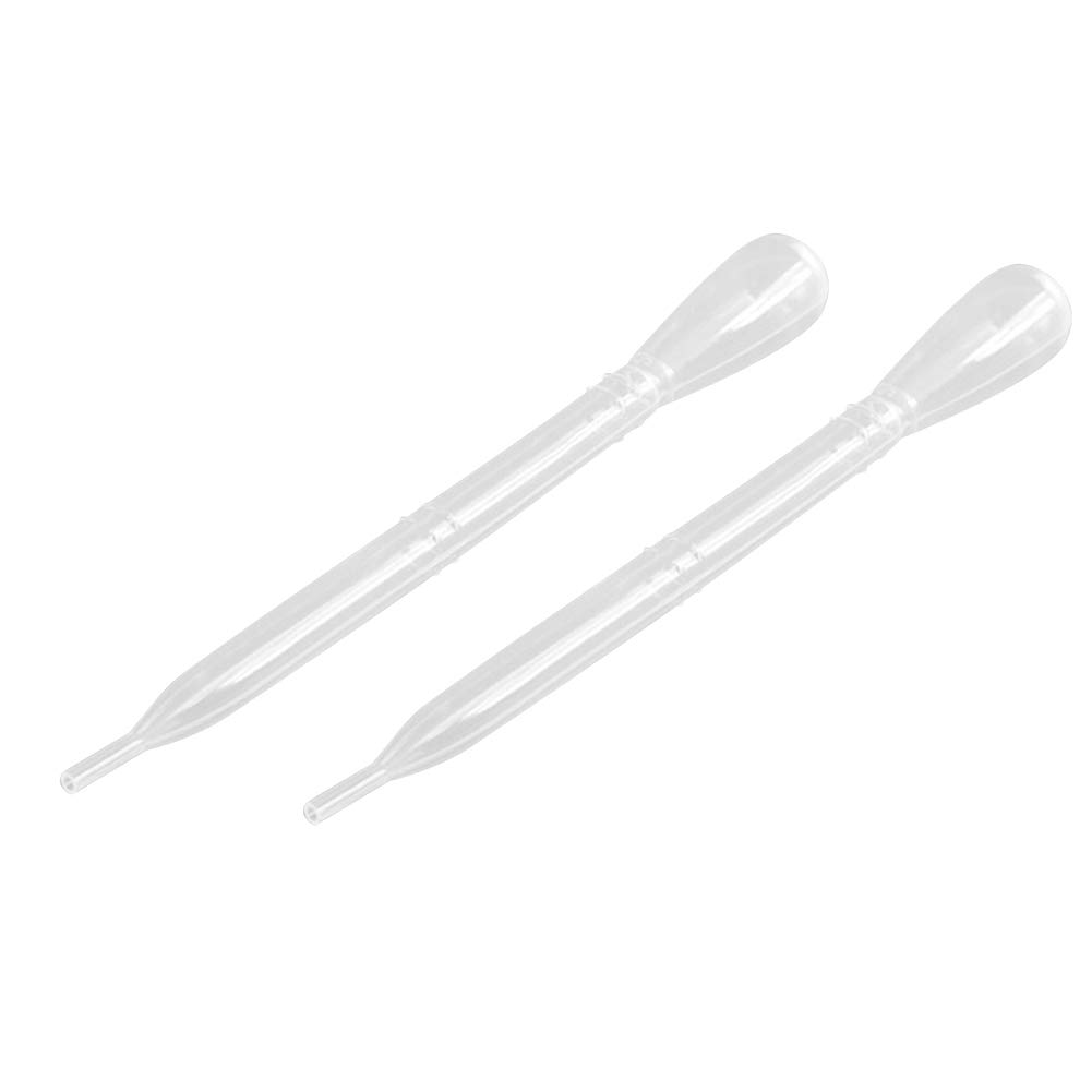 Tansoole 2mL Disposable Plastic Transfer Pipettes Sterilized 100Pcs Plastic Droppers Essential Oils Science Laboratory