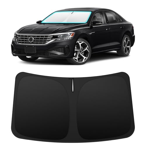 Image of INSAUTO Custom Fit Windshield Sun Shade for Volkswagen /VW Passat 2012-2022 | Foldable Front Window Sunshade Car Accessories, UV & Heat Reflector, Keeps Interior Cool, Includes Storage Bag