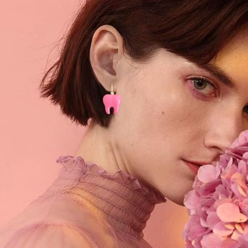 Boucles d'oreilles pendantes légères pour lobes sensibles en résine - 3