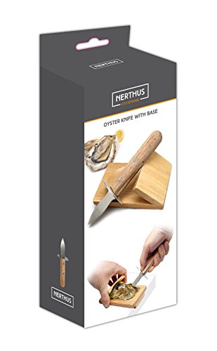 Nerthus oestermes met bodem, hout, roestvrij staal, 8,5 x 19,5 x 7,5 cm - Image 5