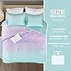 Intelligent Design Twin Comforter Set Reversible Bed Metallic Glitter Ombre Printed for Dorm College Girls, All Season Bedding Set, Sham & Toss Pillow, Glimmer Pink Purple Rainbow Twin/Twin XL 3 Piece #5