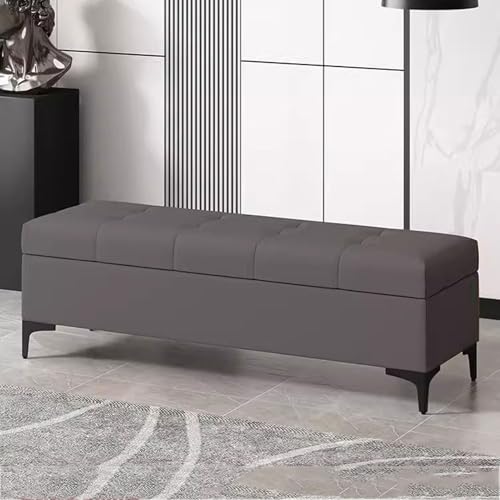 Banc rembourré en cuir élégant pour salon et chambre moderne