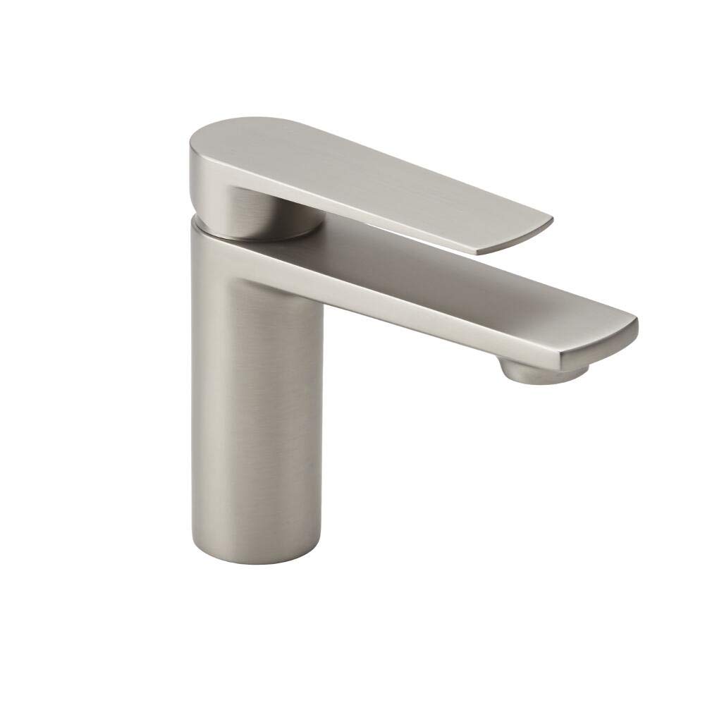 Milano Hunston Modern Mono Bathroom Basin Mixer Tap Lever Handle - Brushed Nickel