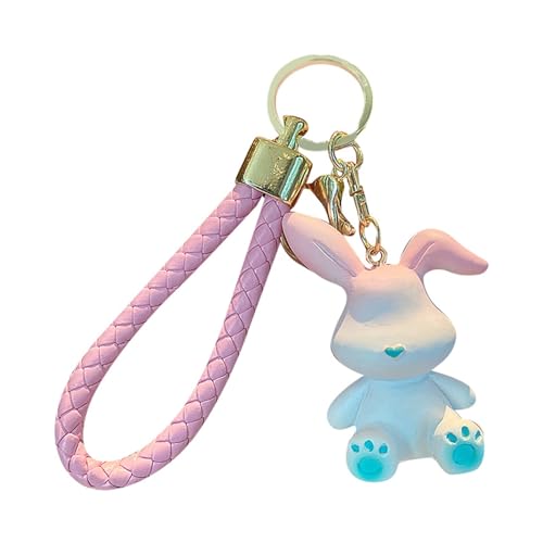 Porte-clés 2026 - Ce charmant porte-clés en résine en forme de lapin se distingue par son design dégradé de couleurs et peut également être utilisé...