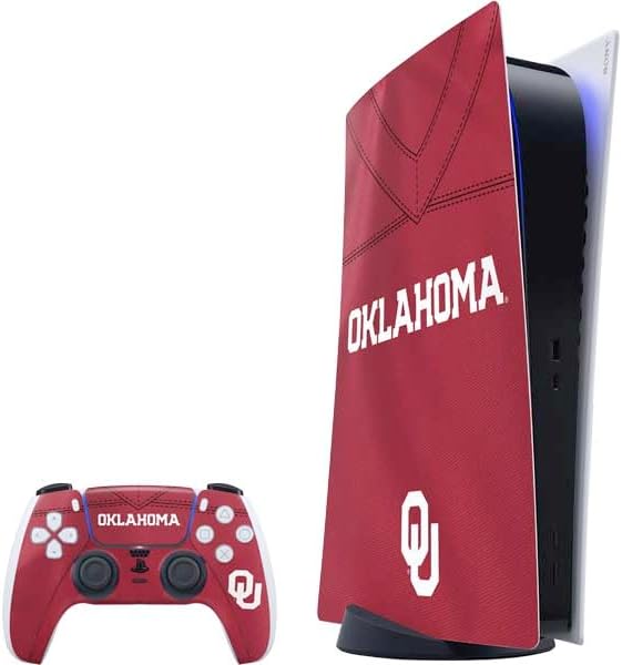 Skinit Decal Gaming Skin Compatible with PS5 Digital Edition Bundle - Officially Licensed University of Oklahoma Boomer Sooner Design