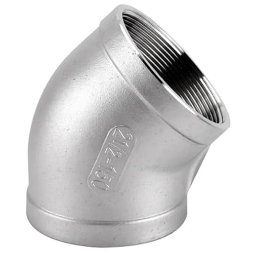 Coude 45 degrés inox 304 raccord plomberie F 31mm double filetage
