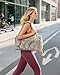 BAGSMART Gym Bag for Women, Lightweight Duffel with Shoe Compartment, Tote Bag with Wet Pocket for Yoga Travel, Camel