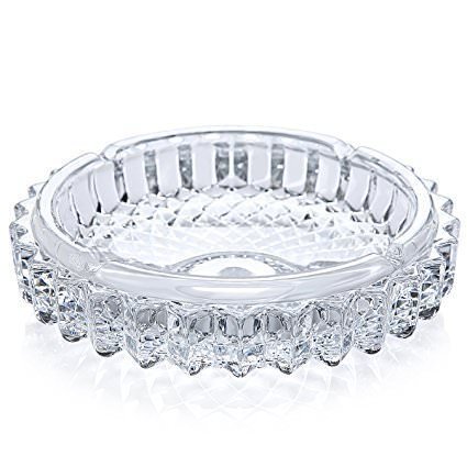 King International Glass Ashtray, 1 Round Glass Ash Tray, Ash Trays for Smoking for Home, Ashtray for Cigarette Stylish, Ashtray for Home, Car Ashtray 12 cm