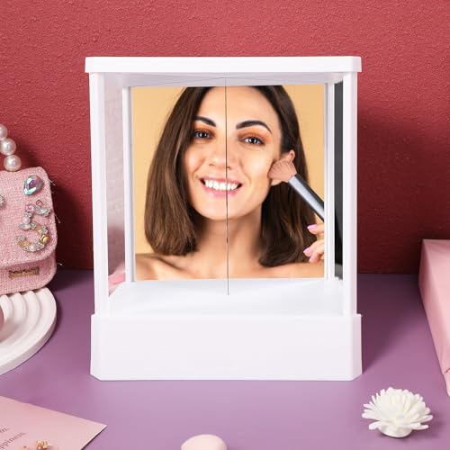 Espejo blanco para tocador reversible y con aumento ideal para tu rutina de belleza en casa 4