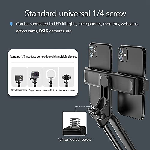 ChaoriMall Selfie Stick Stativ mit Bluetooth Fernbedienung 2 Rotation Handyhalter 1/4 Zoll Schraube Einbeinstativ 80cm… – Bild 5