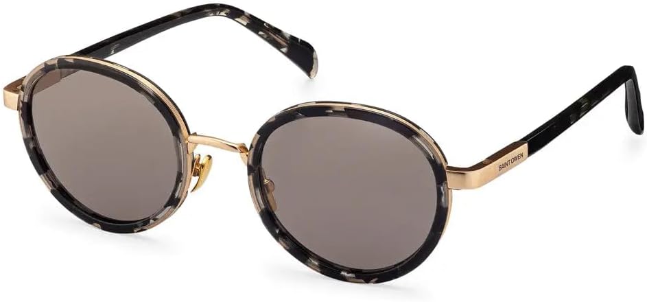 SAINT OWEN River Sunglasses – Timeless Round Shades for Men & Women, Luxe Metal & Acetate Frame