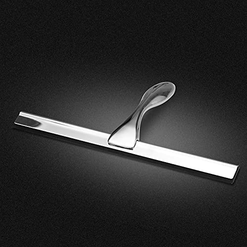 10” Shower Squeegee — Squeegee For Shower Glass Door，Premium Shower Squeegee For Glass Doors, Bathroom, Window And Car Glass, Stainless Steel Shower Squeegee For Shower Doors With Suction Cup Hook #TOP4